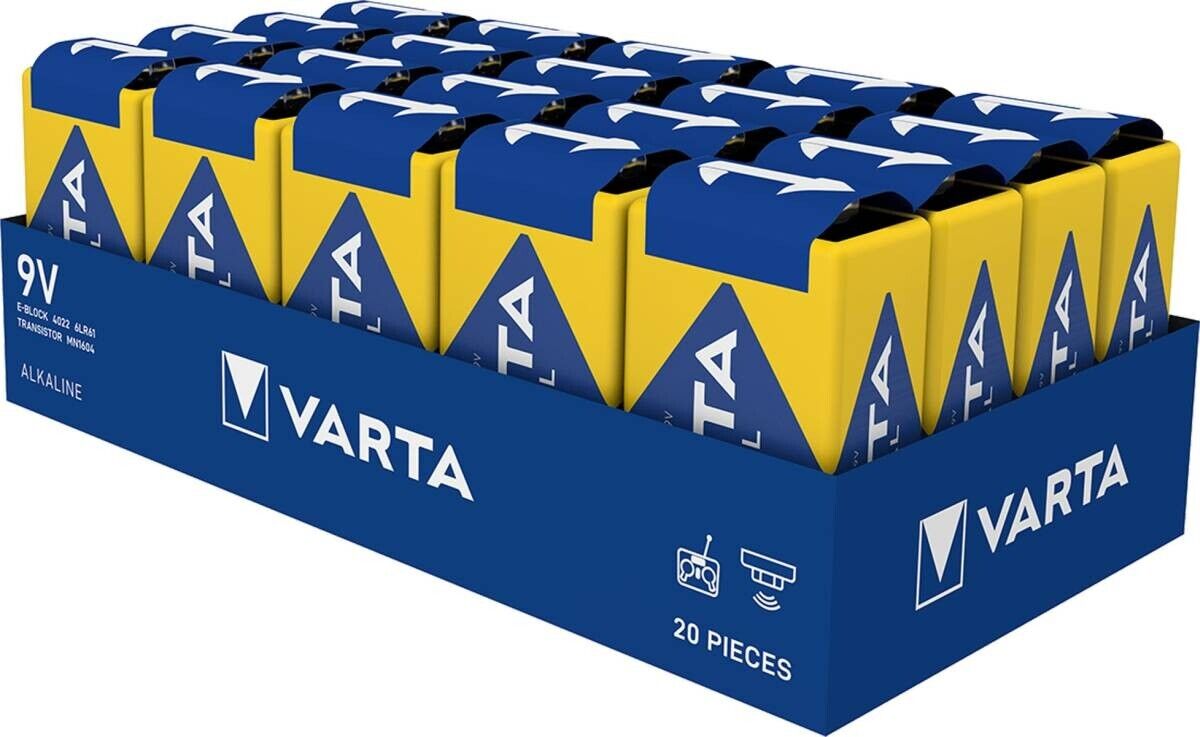 Thumbnail - 20x Varta 4022 Industrial 9v E-block Lose 6lr61 Optinal Für