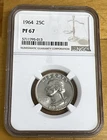 1964 Philadelphia Washington Proof Quarter NGC PF67