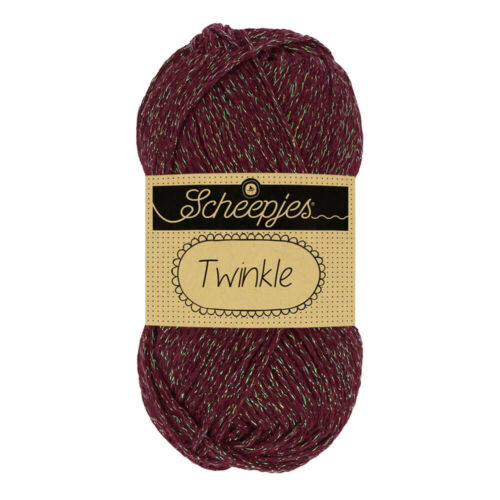 Scheepjes Twinkle DK Cotton Mix Glittering Red Yarn 50g - 932 - Picture 1 of 1