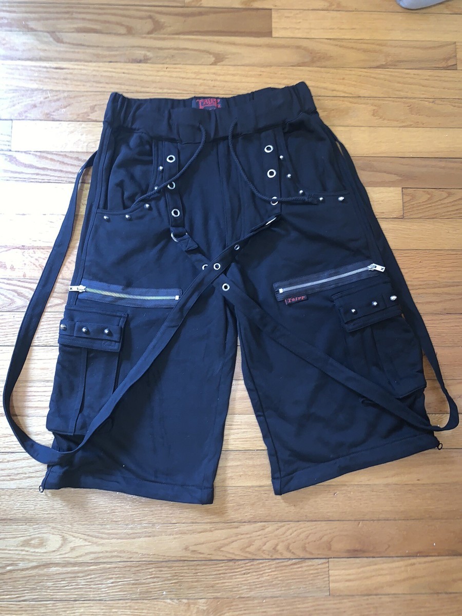 TRIPP NYC long shorts Black Suspenders Size Small | eBay