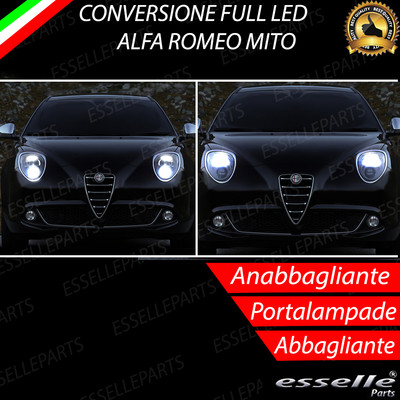 KIT FULL LED ALFA ROMEO MITO ABBAGLIANTI H7 6000K 9800 LUMEN - Foto 8
