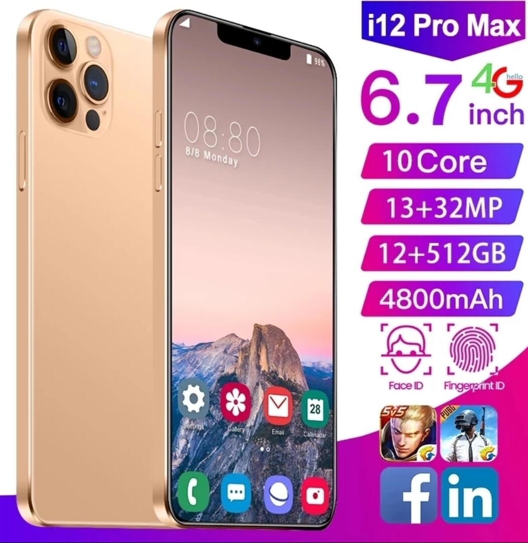 I12 Pro Max Smartphone 6.7 Inch 12GB 512GB Face ID 888 | eBay