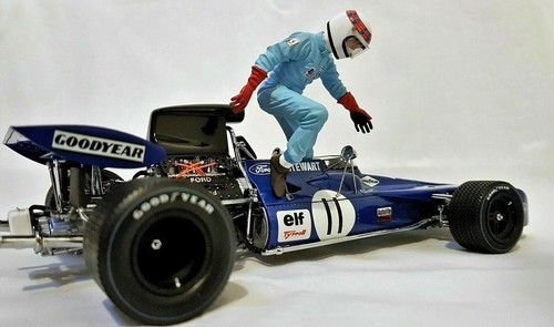 Exoto Tyrrell Ford 003 F1 voiture de course 1:18 Jackie Stewart 1971 vainqueur du GP canadien - Photo 1/12