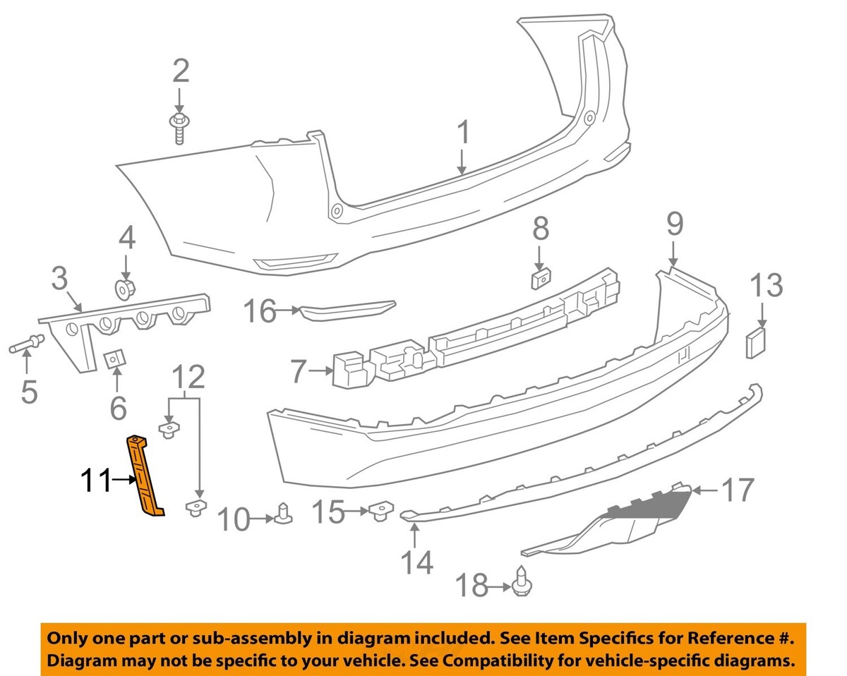 Chevrolet GM OEM 2018 Equinox Rear Bumper-Support Left 23333117 | eBay 