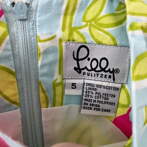 Lilly Pulitzer San Diego Zoo Animals Print Dress Scalloped Hem Girls Size 5 - Picture 6 of 11