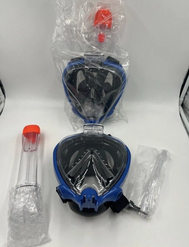 Diving Mask Snorkel Swimming Mask Scuba Swimming Goggle Adult L/XL Full Face UK - Image 4 of 4