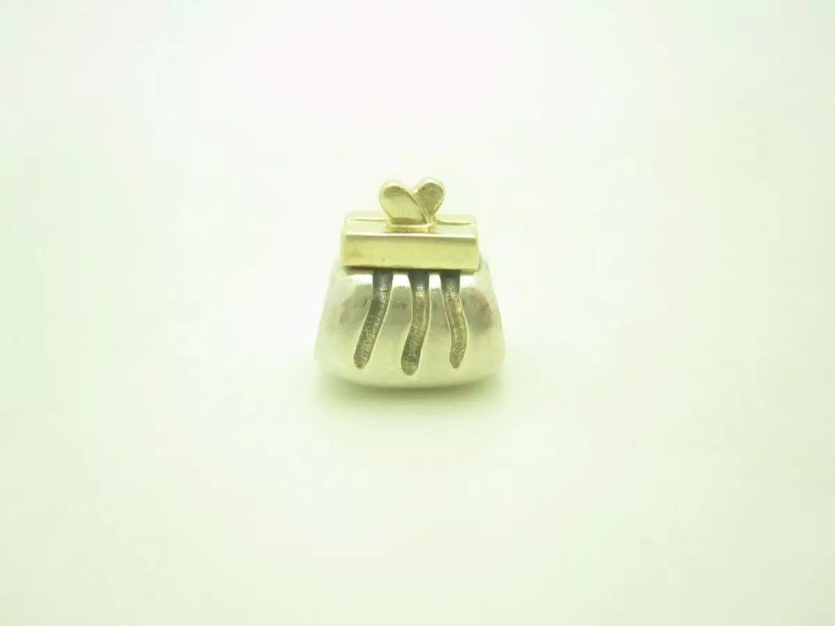 Pandora Sterling Silver Gold Purse Clutch Charm eBay
