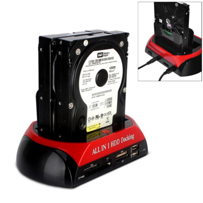 All in HDD Docking Station Hub SATA IDE Dual to USB