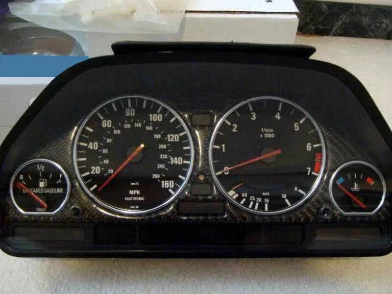 Anillos calibradores de esfera cromados para BMW E32 E34 Foto 2 de 3