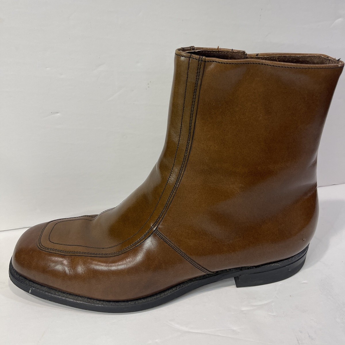 Mason Shoes Men Sz 8.5 D Brown Leather Boots Zipper Goodyear Mason Shoes Men Sz 8.5 D Brown Leather Boots Zipper Goodyear