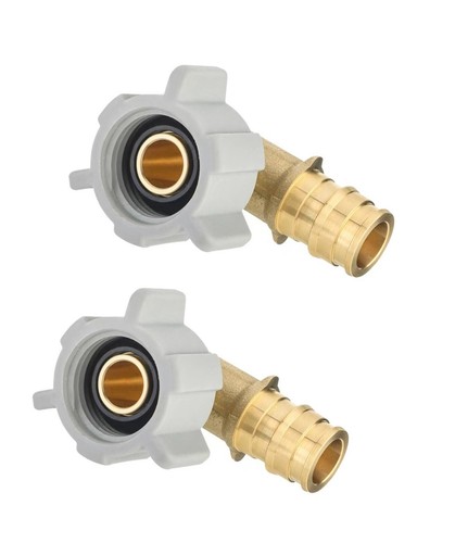2 PCS EFIELD Pex-A Expansion Brass Fittings 1/2" Female Swivel Elbow , No Lead