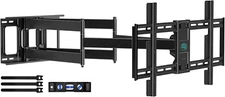 Heavy Duty Long Dual Arm TV Wall Mount Holds up to 179 Lbs, Swivel and Tilt TV M