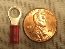 100 Piece Bag Amp Tyco 320552 #10 Red Ring Terminal PDIG