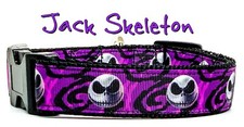 Horror dog collar handmade adjustable buckle collar 1" wide