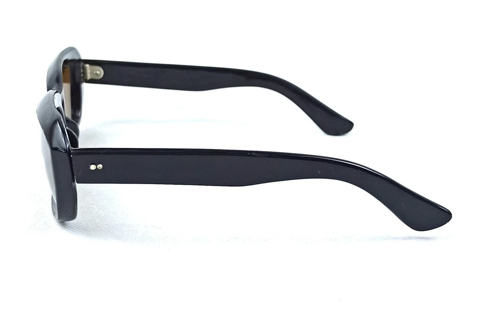 Gafas de sol cuadradas vintage únicas años 50 Italia Roma muy raras clásicas negras Foto 4 de 4