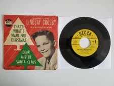 Lindsay Crosby That's What I Want For../Dear Mister Santa Claus 7" DECCA 1-167