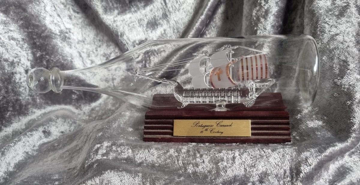 Portuguese Carrack 16th Century Ship In A Bottle And Stand | eBay