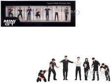 "NISMO TECHNICIAN TEAM" 7 PC FIGURE SET FOR 1/64 SCALE MODELS MINI GT MGTAC35