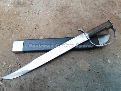 Custom Made American Civil war Confederate BOWIE /D Guard In Forge Spring steel - Picture 10 of 11