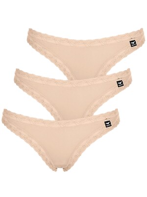 like it! Olivia 6006 102 0 0 3er Pack Damen String in 3 Farben