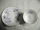 Blue Blossoms Avon Bone China Cup and Saucer - Gold Trim- 1974 - Made in England — photo 2