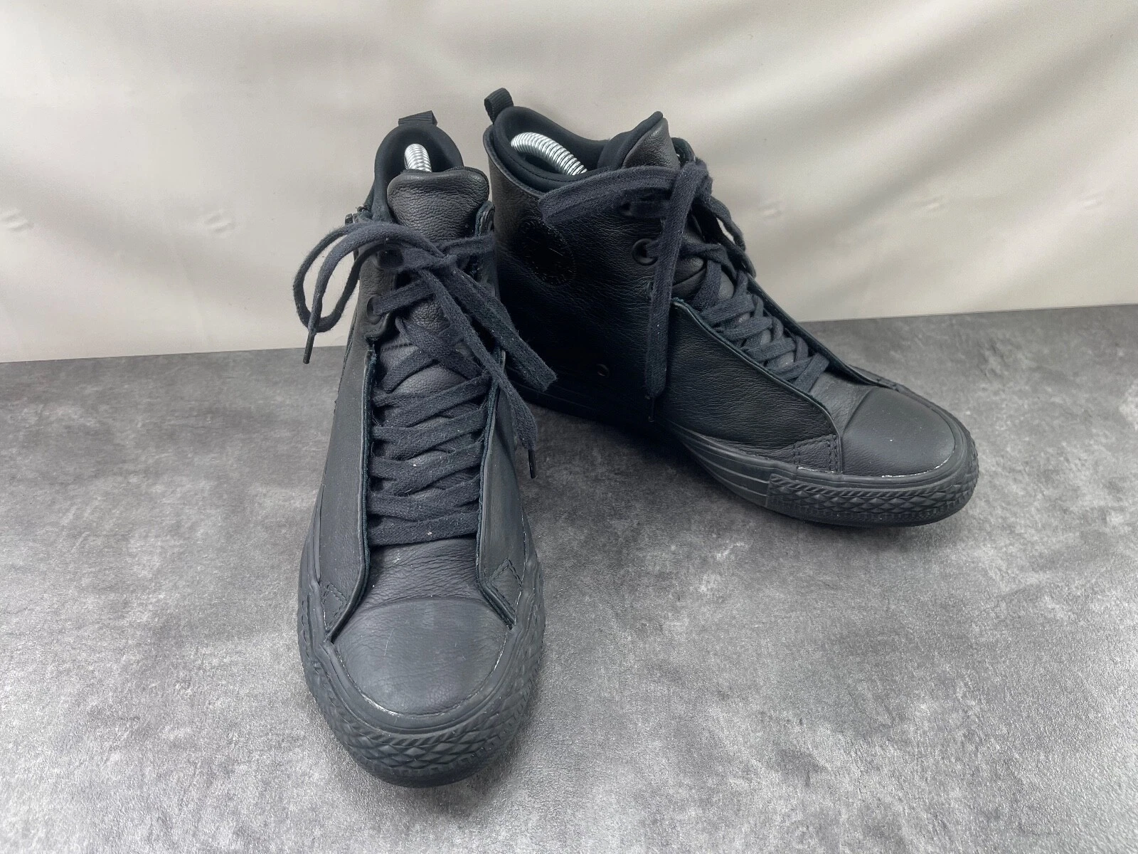 Converse CT All Star Sneaker Donna 6M Selene Scarpe Nero Monocromatico Pelle Alta