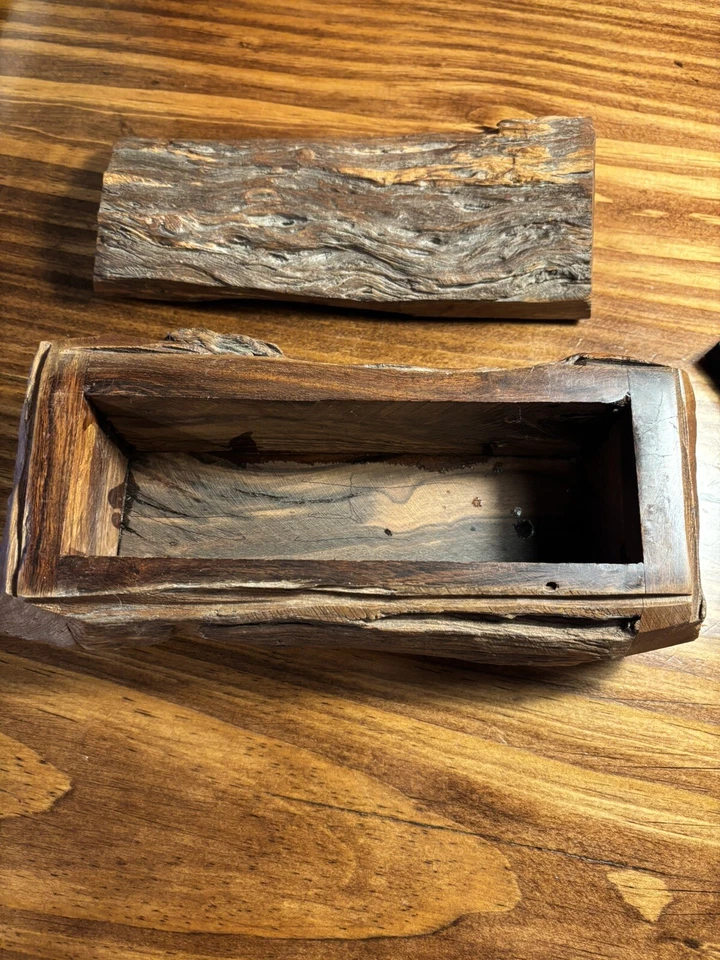 Dominoes Wooden Hand Carved Set Desert Ironwood Rustic Log Wood Game - Image 3 of 4