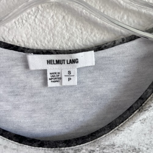 Helmet Lang Nova Abito Mezza Manica Stampa Grafica Increspata, Grigio, Small - Foto 3 di 12
