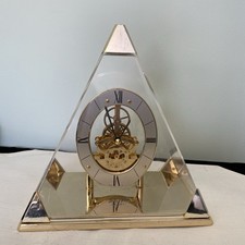 Orologio Seiko Lucite & Gold Pyramid Scheletro Movimento Quarzo Funzionante @397