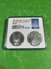 2021 $1 Type 1 and Type 2 Silver Eagle Set NGC MS70