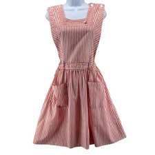 Candy Striper Vintage Volunteer Uniform Jumper Medium Pink White Fashion Seal