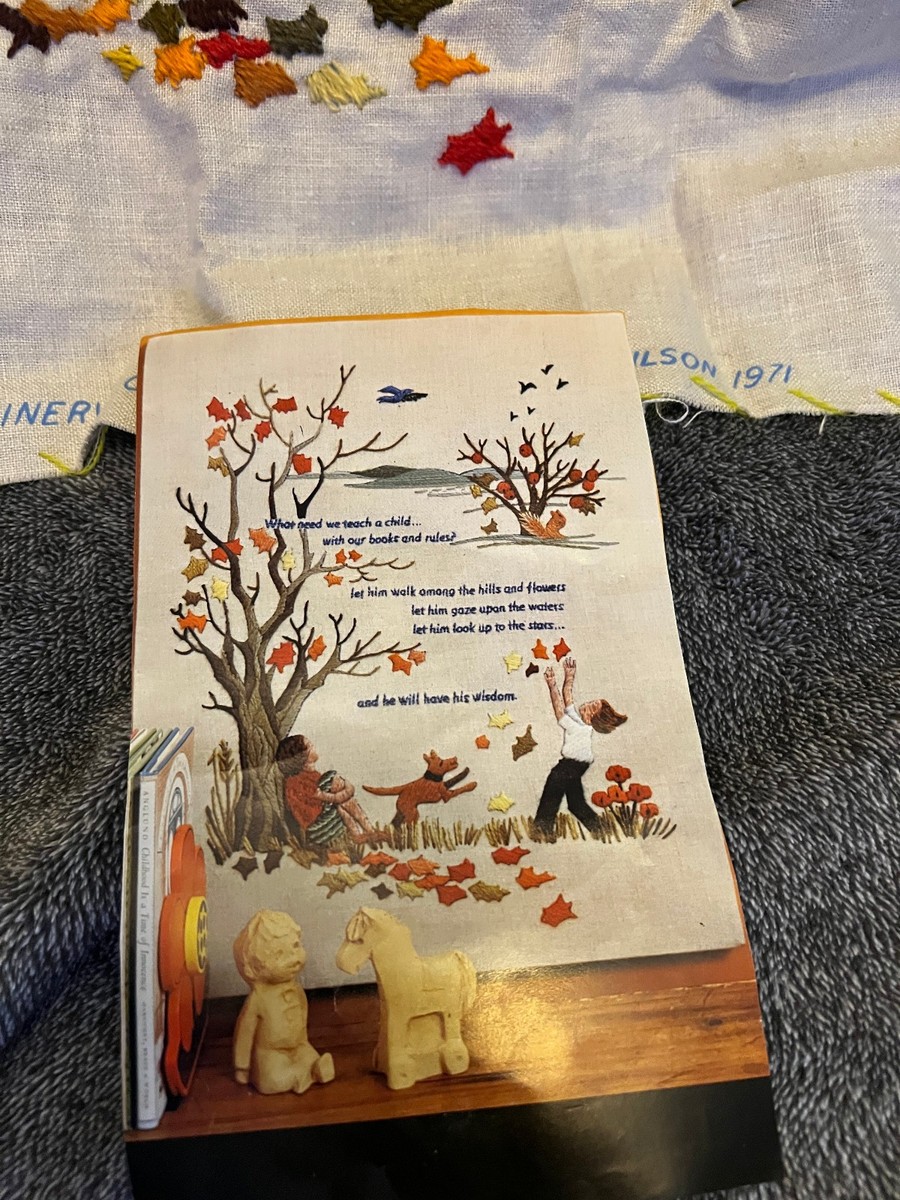 Broderie Crewel Vintage - Motif Arbre De Sagesse Par Erica Wilson - Occasion En Excellent état