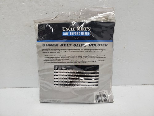 Uncle Mike's Super Belt Slide Holster Cordura Size 2 Black Ambidextrous 8602-2 - Picture 6 of 9