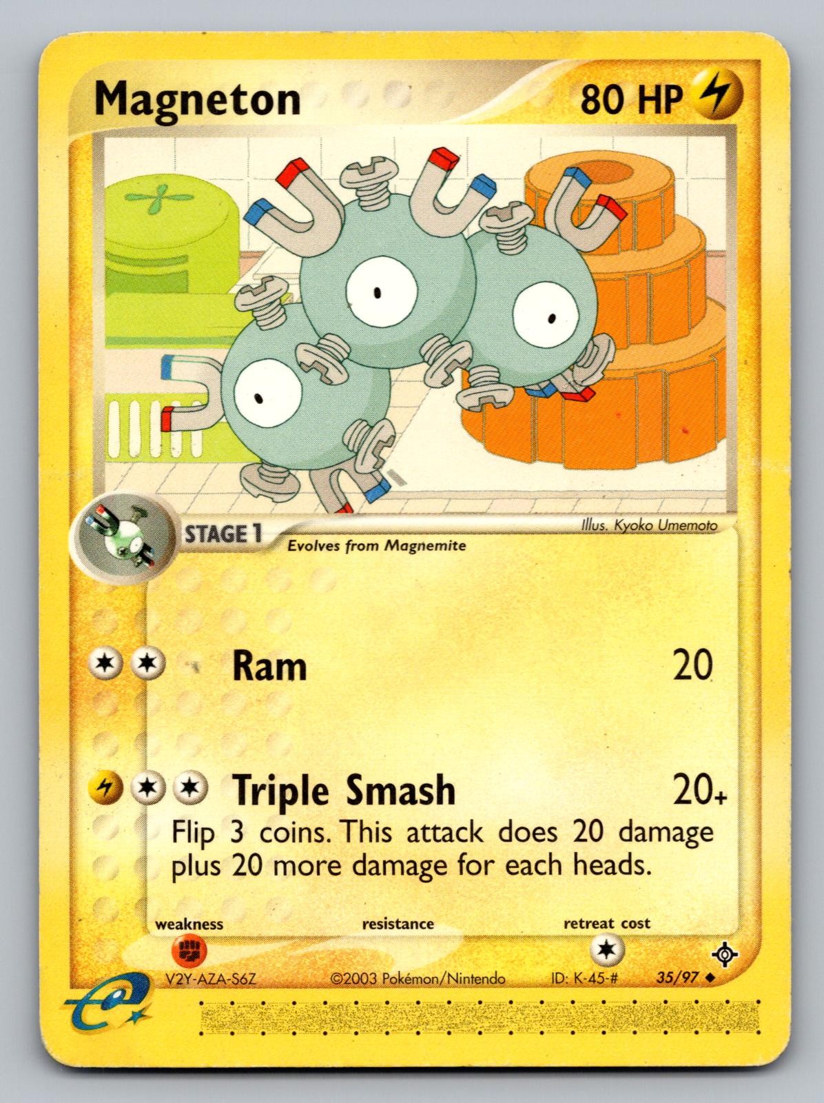 Magneton 35/97 Uncommon Dragon Pokemon Lightly Played