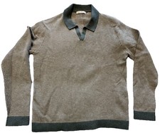 marine layer Men s Long Sleeve Sweater Polo Olive Green Size Small. Lightweight