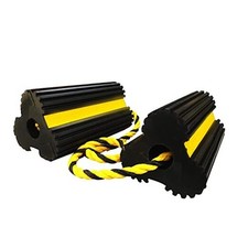  Heavy Duty Wheel Chocks, Rubber Wheel Block Non-Slip Base with Nylon 2pack