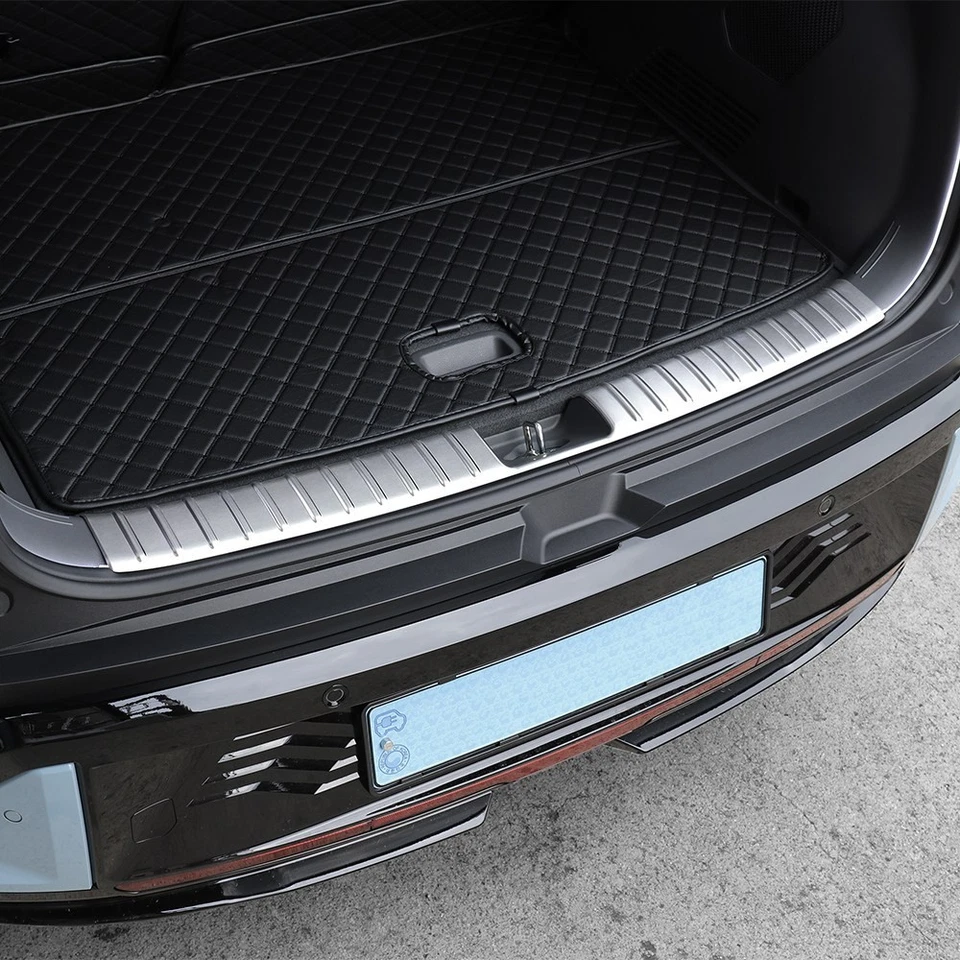 Innen Ladekantenschutz Stoßstange Abdeckung Blende für KIA EV3 Edelstahl Silber - Bild 4 von 4