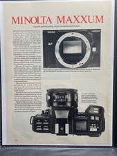 1985 Vintage Ads, Printed Ad, Minolta 7000 Maxxum 1313 