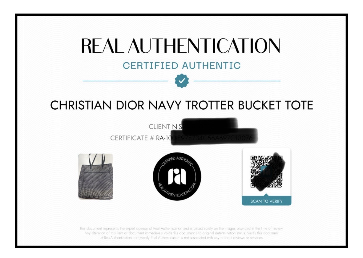 Authentic  Christian Dior Trotter Navy 1023 GM Bucket Leather Tote Bag NS110107