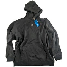 Adidas Womens Small Essentials Oversized Fleece Hoodie Sweatshirt Black NWT