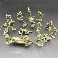 Vintage Marx Navarone Playset Green Soldiers Lot of 17 and Stretcher HTF Figures