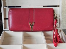 YSL Yves Saint Laurent 2014 "Y" Ligne "Chyc" Continental Wallet w/Wristlet