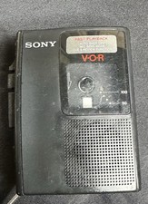 Sony TCM-S64V VOR Fast Playback Cassette Tape Player Handheld Voice Recorder Vtg