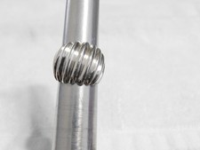 Sterling Silver Wide Ribbed Band 925 R1263