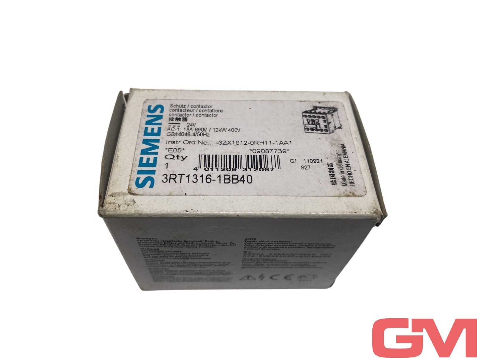 Siemens Power Contactor 3RT1316-1BB40 Auxiliary Contactor
