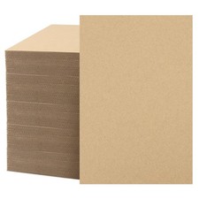200-Pack 4x6 Corrugated Cardboard Sheets - Kraft Brown