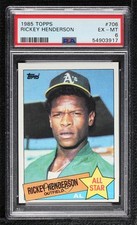 1985 Topps All Star Rickey Henderson #706 PSA 6 HOF 11rv