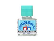 Tamiya Extra Thin Polystyrene Cement Low Odour Version 40ml Glass Jar - 87236