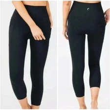 Zyia Active Black High Waisted Brilliant Pocket Ankle Leggings Womens Size 8-10