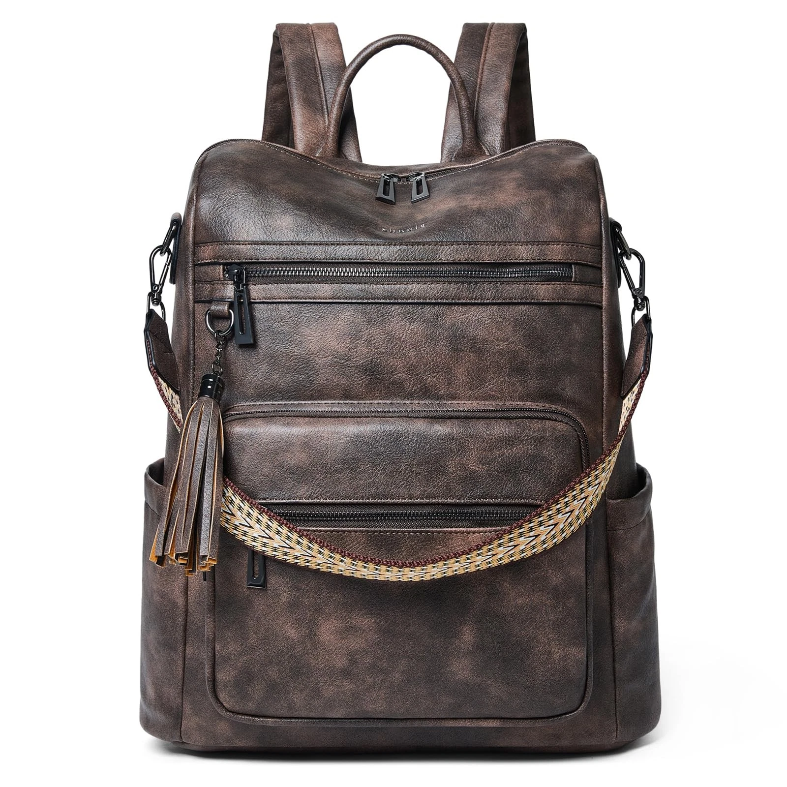 15.6 inch Laptop Backpack for Women,Large Leather Backpack Purse,Travel,Carry...